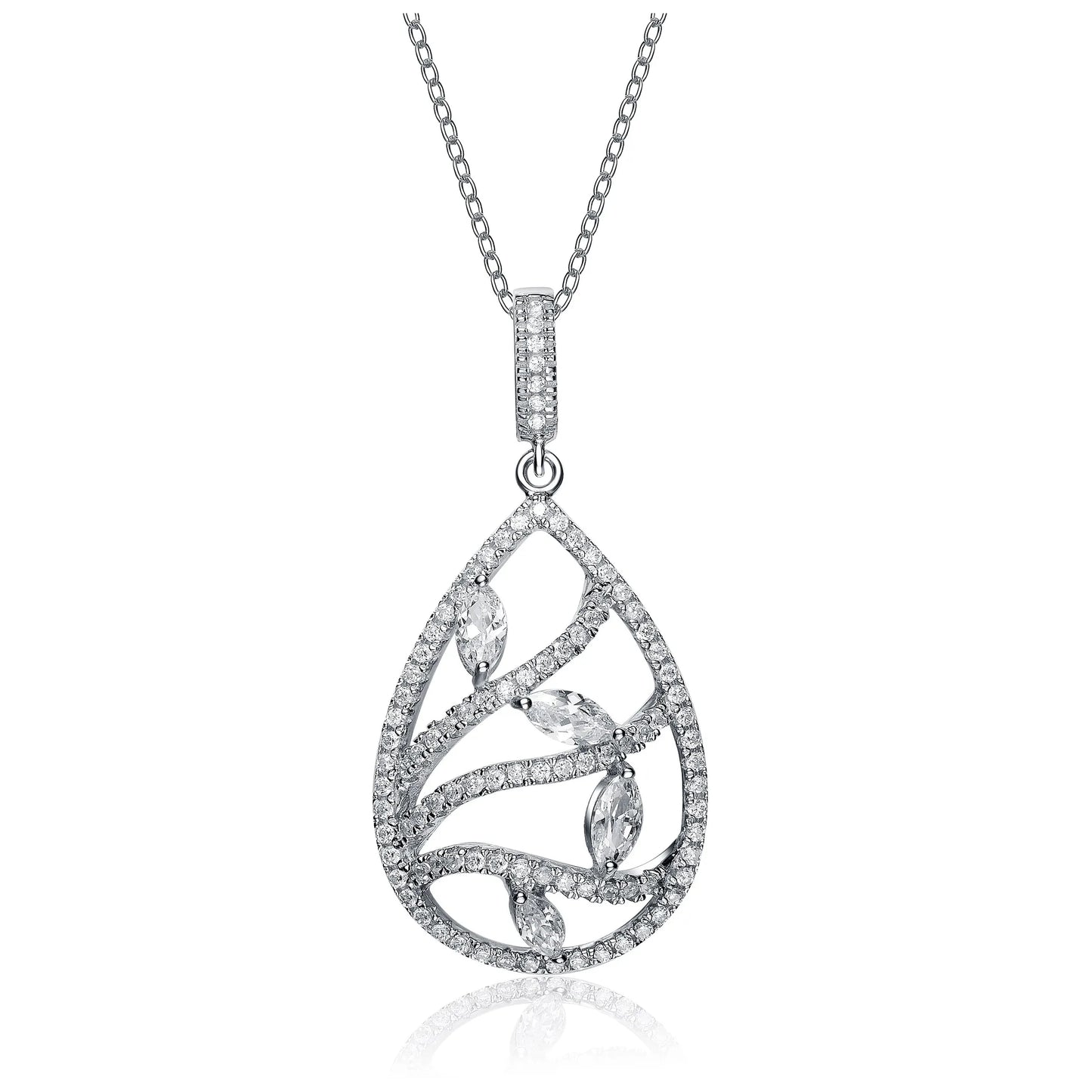 Collette Z Sterling Silver White Cubic Zirconia Pendant
