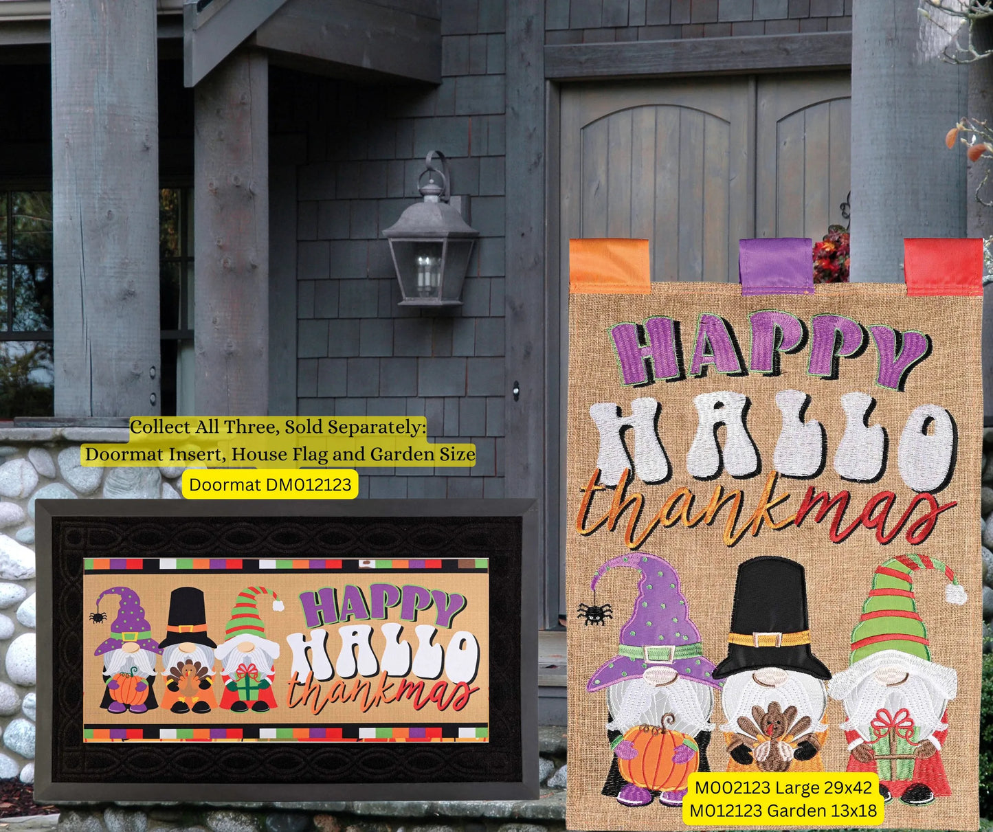 Doormat Insert Holiday Hallo-Thankmas