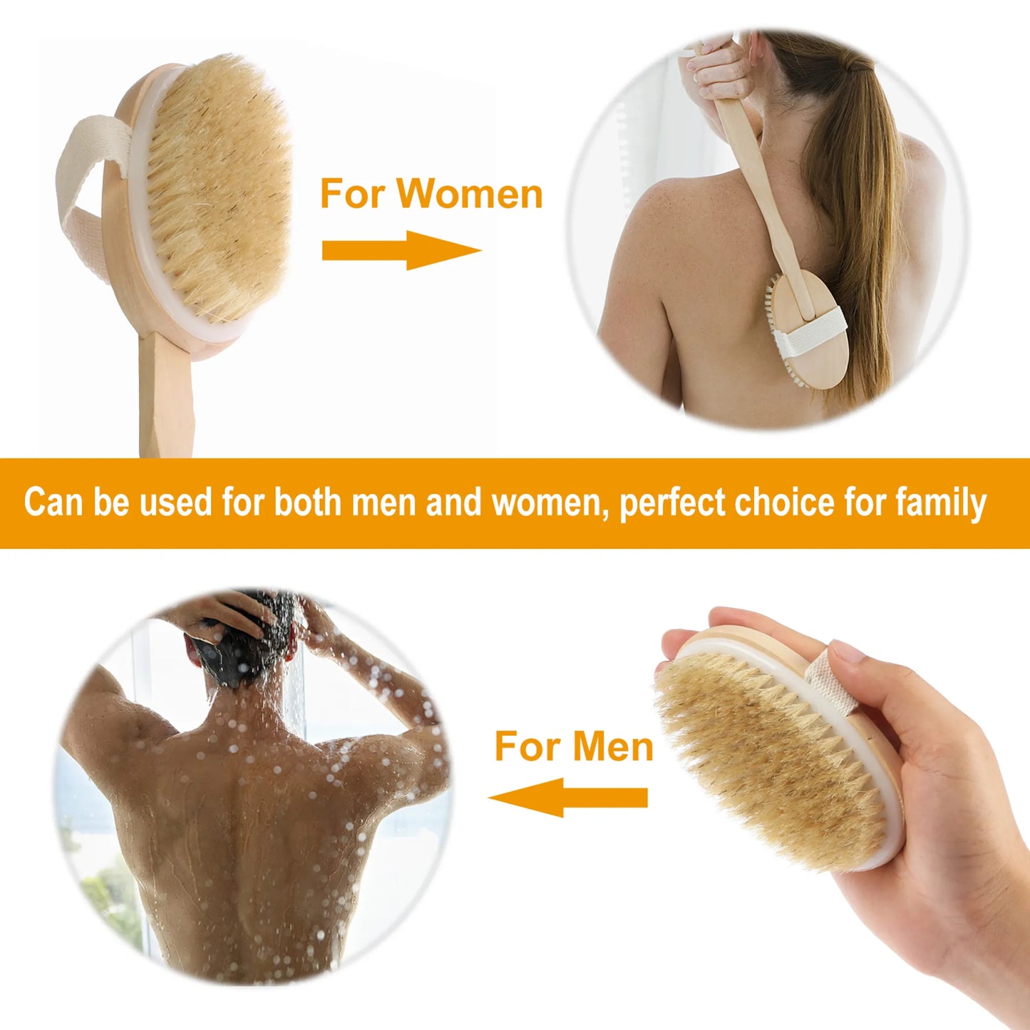 Bath Brush 15" Shower Body Back