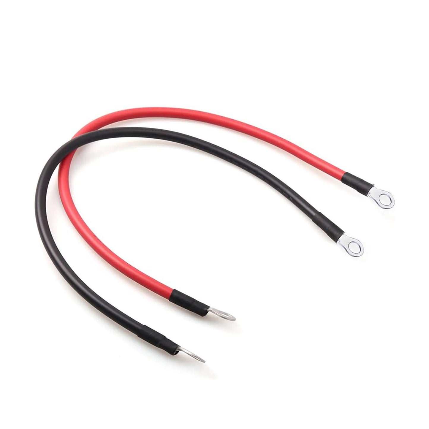2Pcs 2 AWG Gauge Copper Battery Cables Car