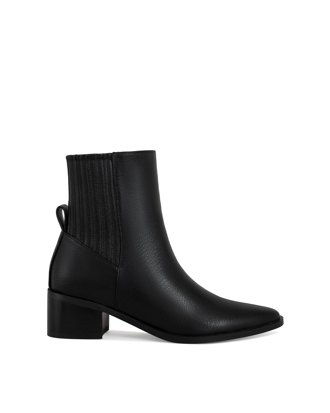Women's Leather Stacked Heel Chelsea Boot-4