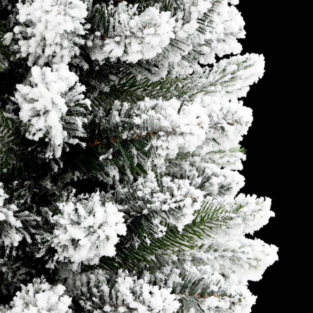 Artificial Slim Christmas Tree with Flocked Snow 59.1" -4
