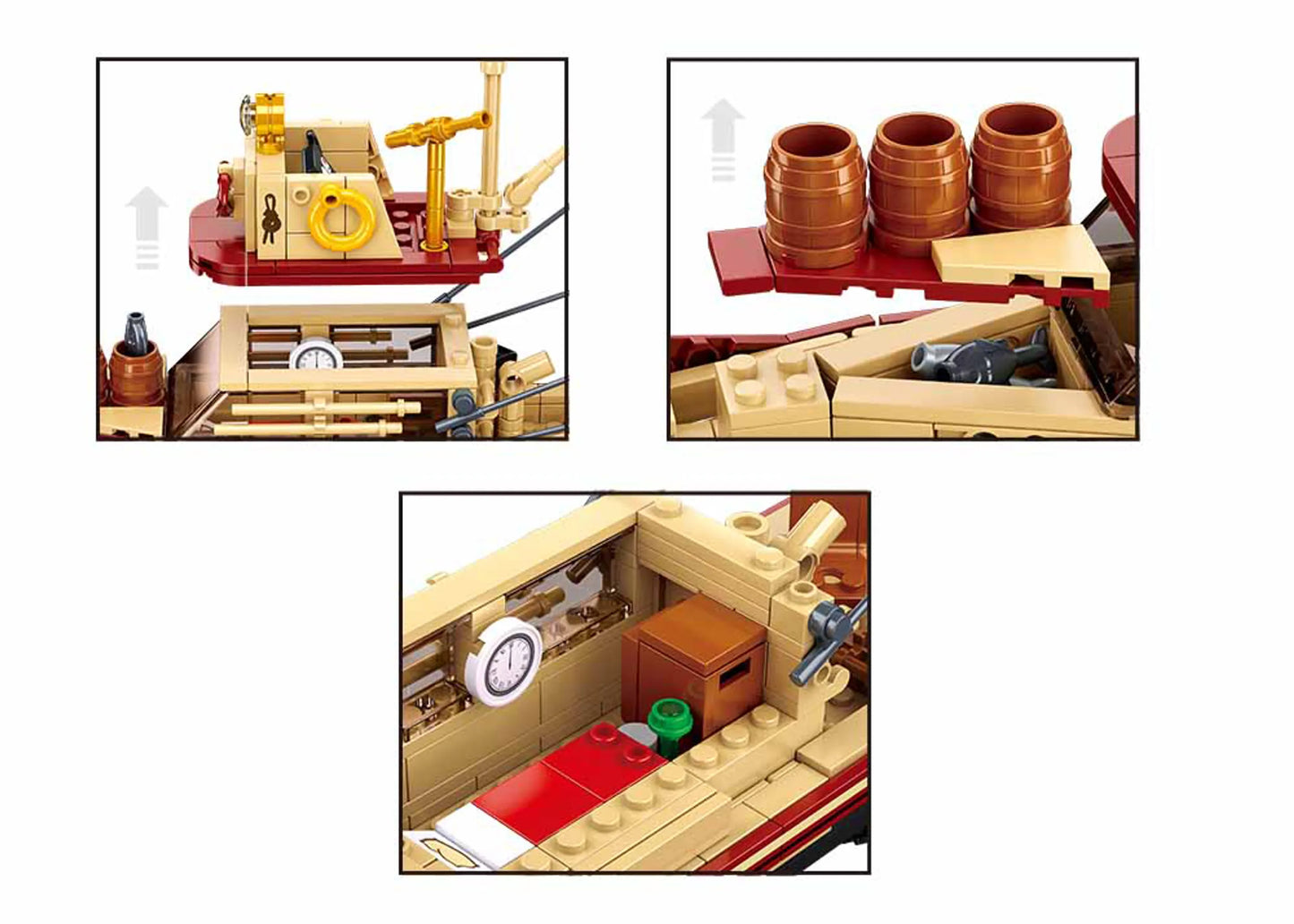 Model Bricks Great Shark Ship Building Brick Kit (592 pcs)