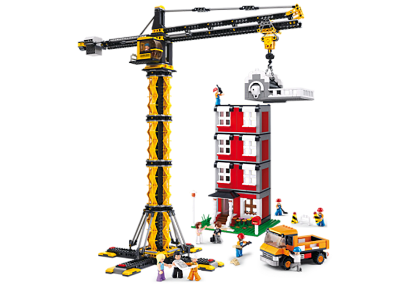 Tower Crane Construction Building Brick Kit (1461 Pcs)