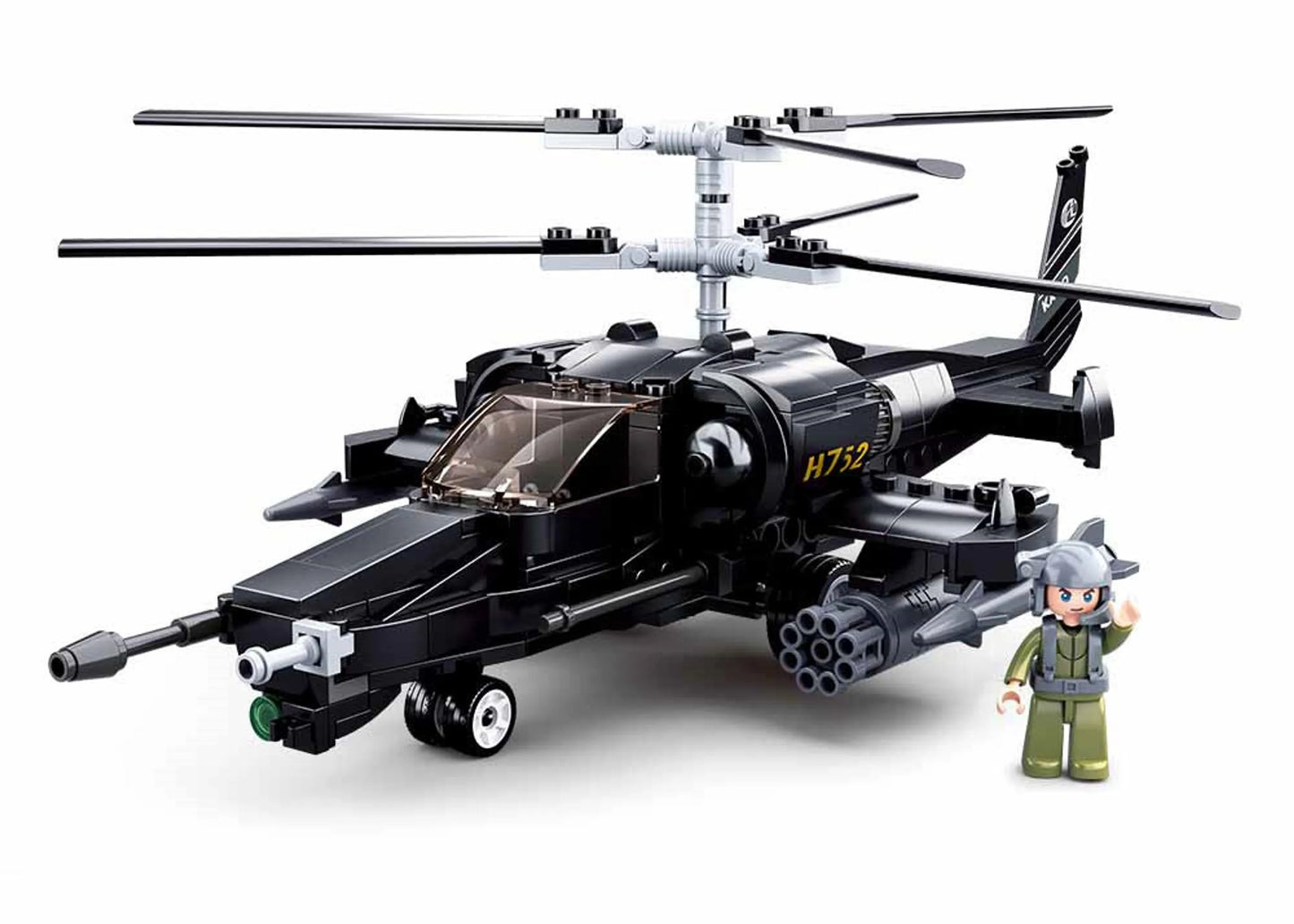 Model Bricks KA-50 Black Shark Helicopter Building Brick Kit (333pcs)