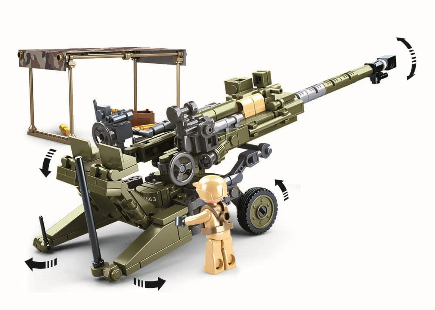 Model Bricks M777 Howitzer Building Brick Kit (258 pcs)