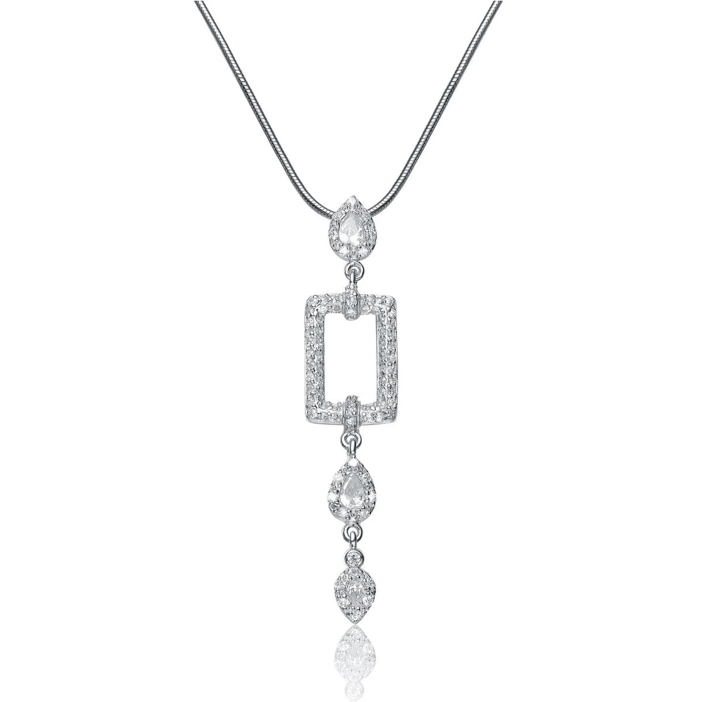 Collette Z Sterling Silver White Cubic Zirconia Pendant