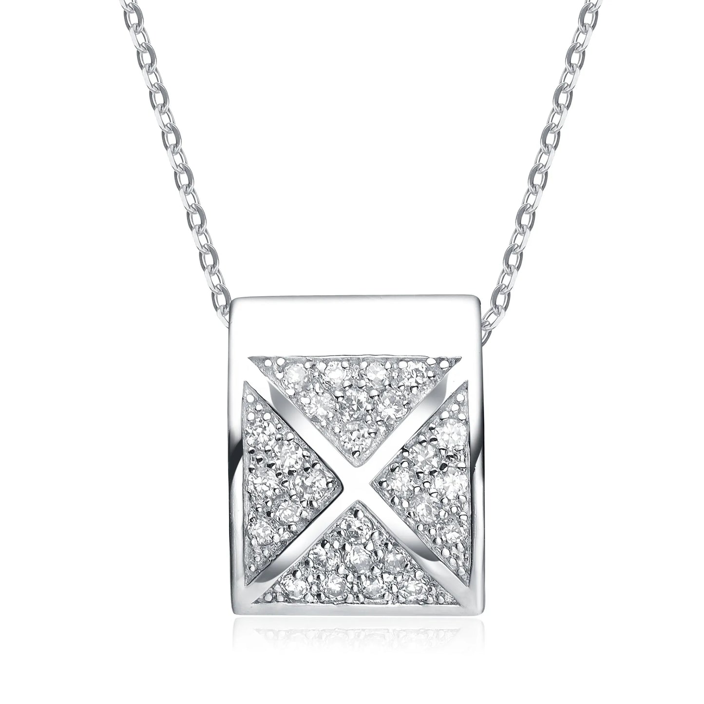 Collette Z Sterling Silver White Cubic Zirconia Pendant