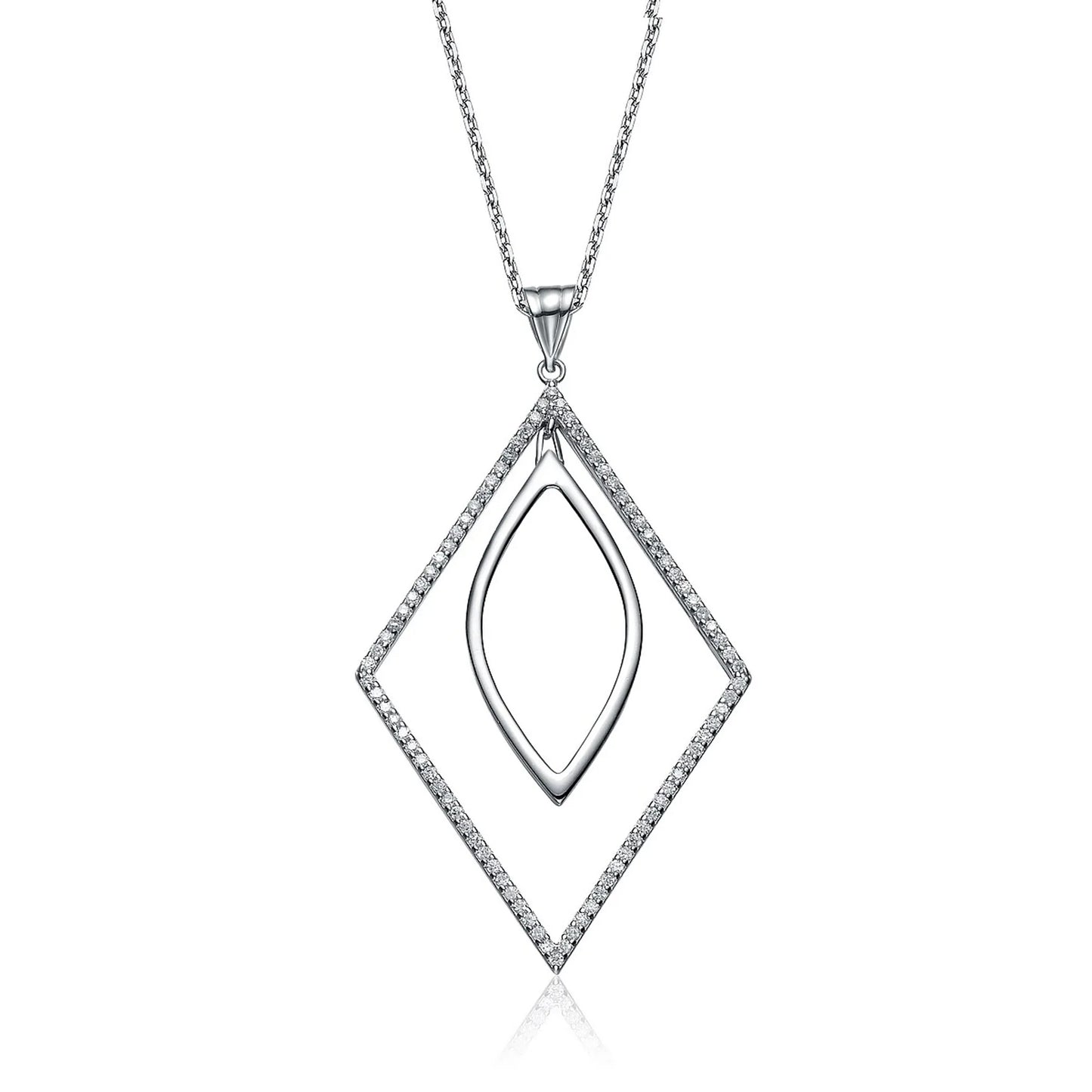 Collette Z Sterling Silver White Cubic Zirconia Pendant