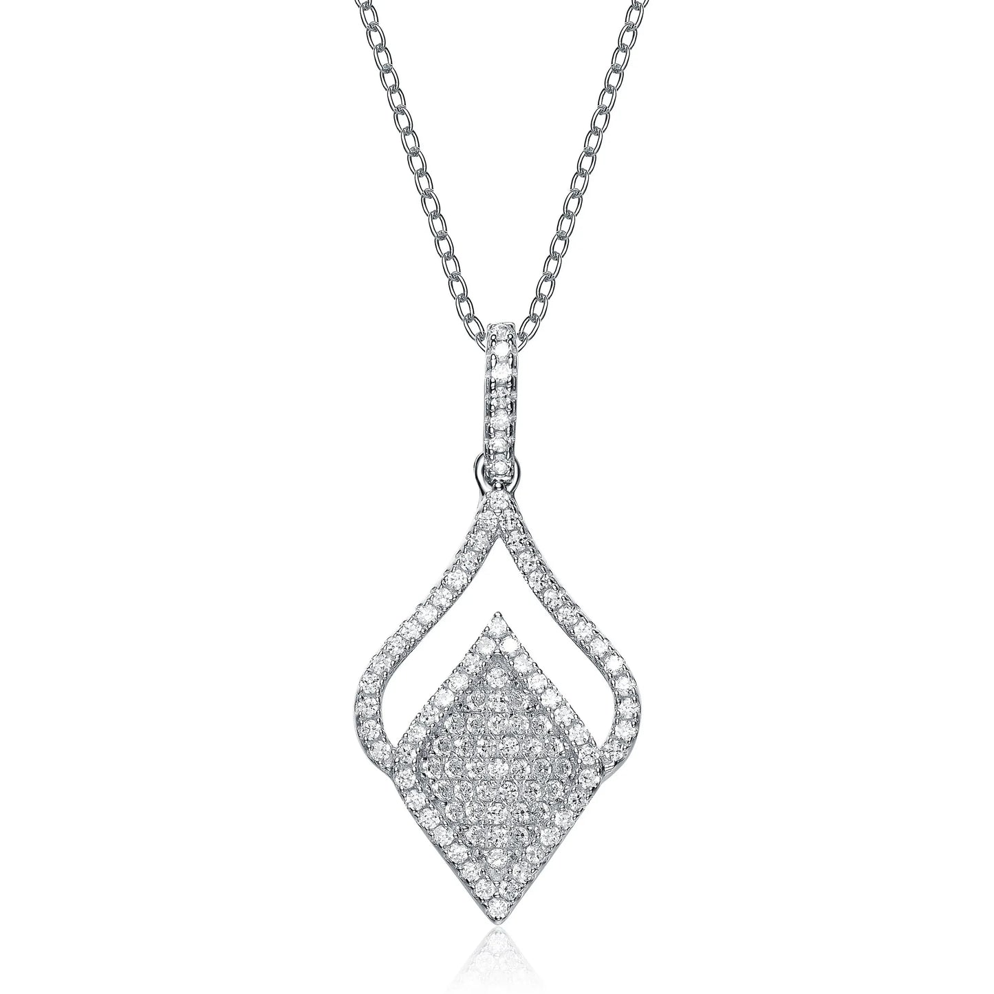 Collette Z Sterling Silver White Cubic Zirconia Pendant