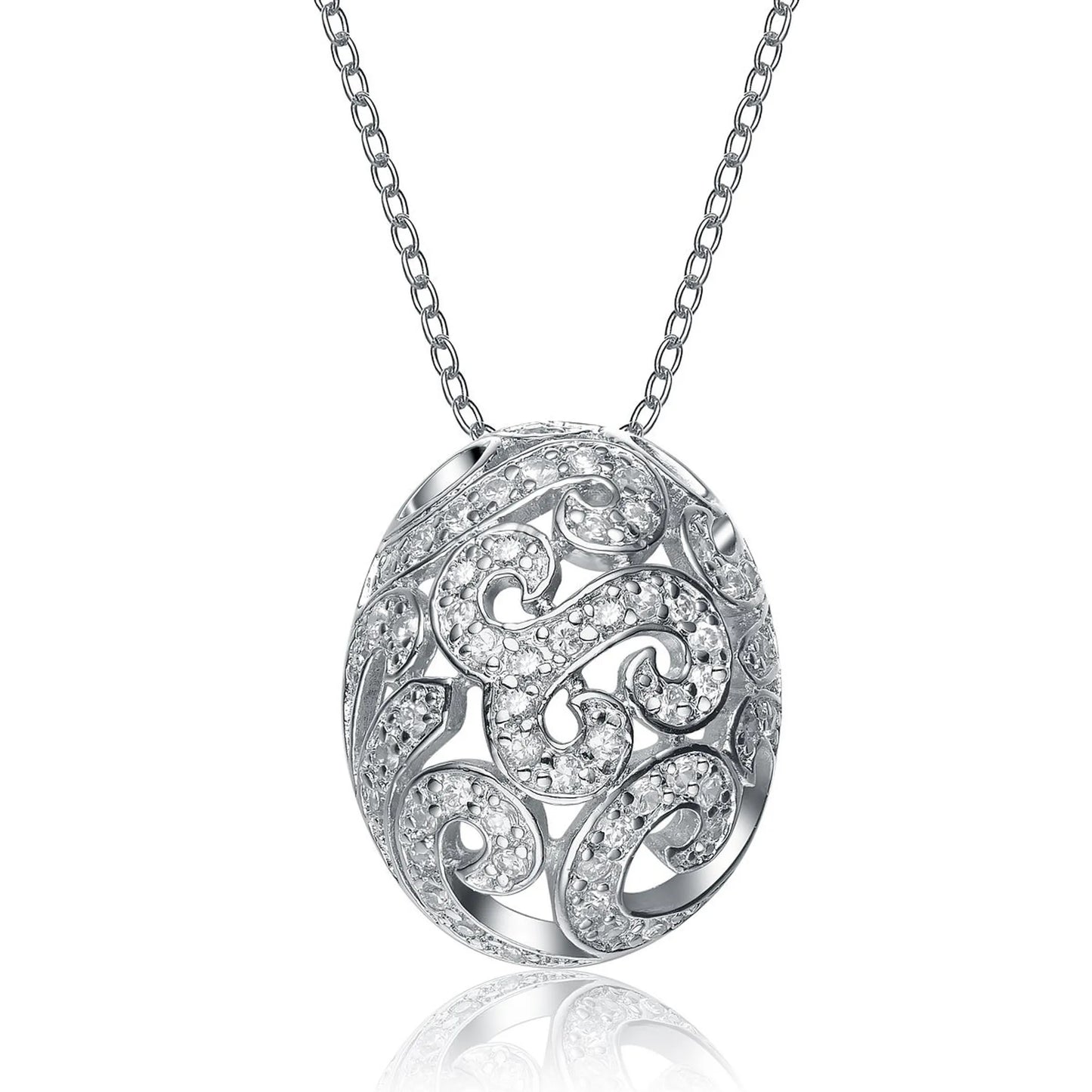 Collette Z Sterling Silver White Cubic Zirconia Pendant