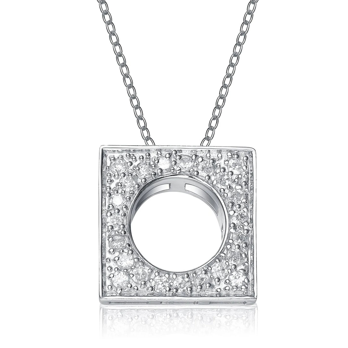 Collette Z Sterling Silver White Cubic Zirconia Pendant