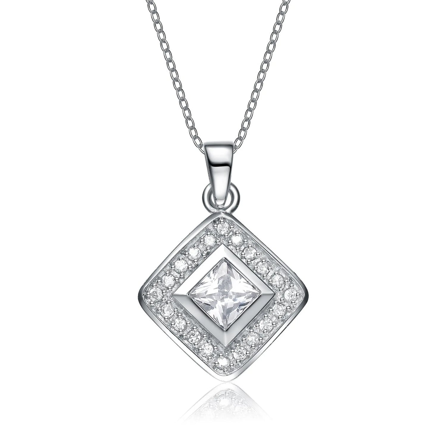 Collette Z Sterling Silver White Cubic Zirconia Pendant