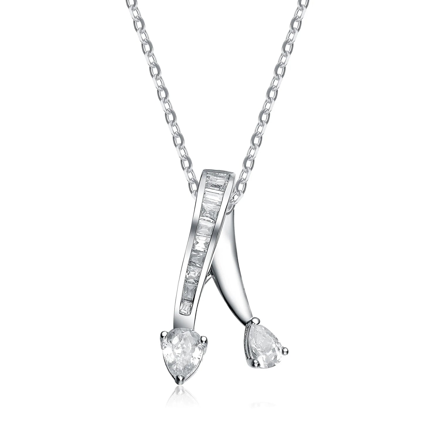 Collette Z Sterling Silver White Cubic Zirconia Pendant