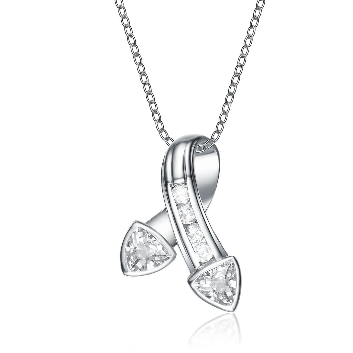 Collette Z Sterling Silver White Cubic Zirconia Pendant