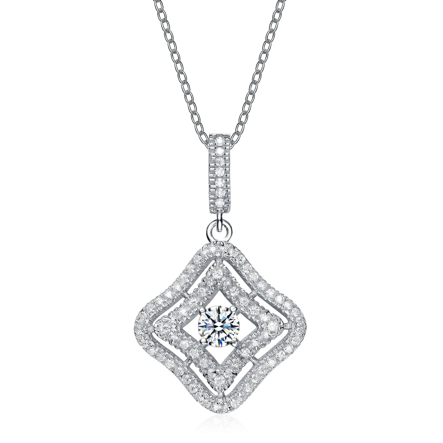 Collette Z Sterling Silver White Cubic Zirconia Pendant