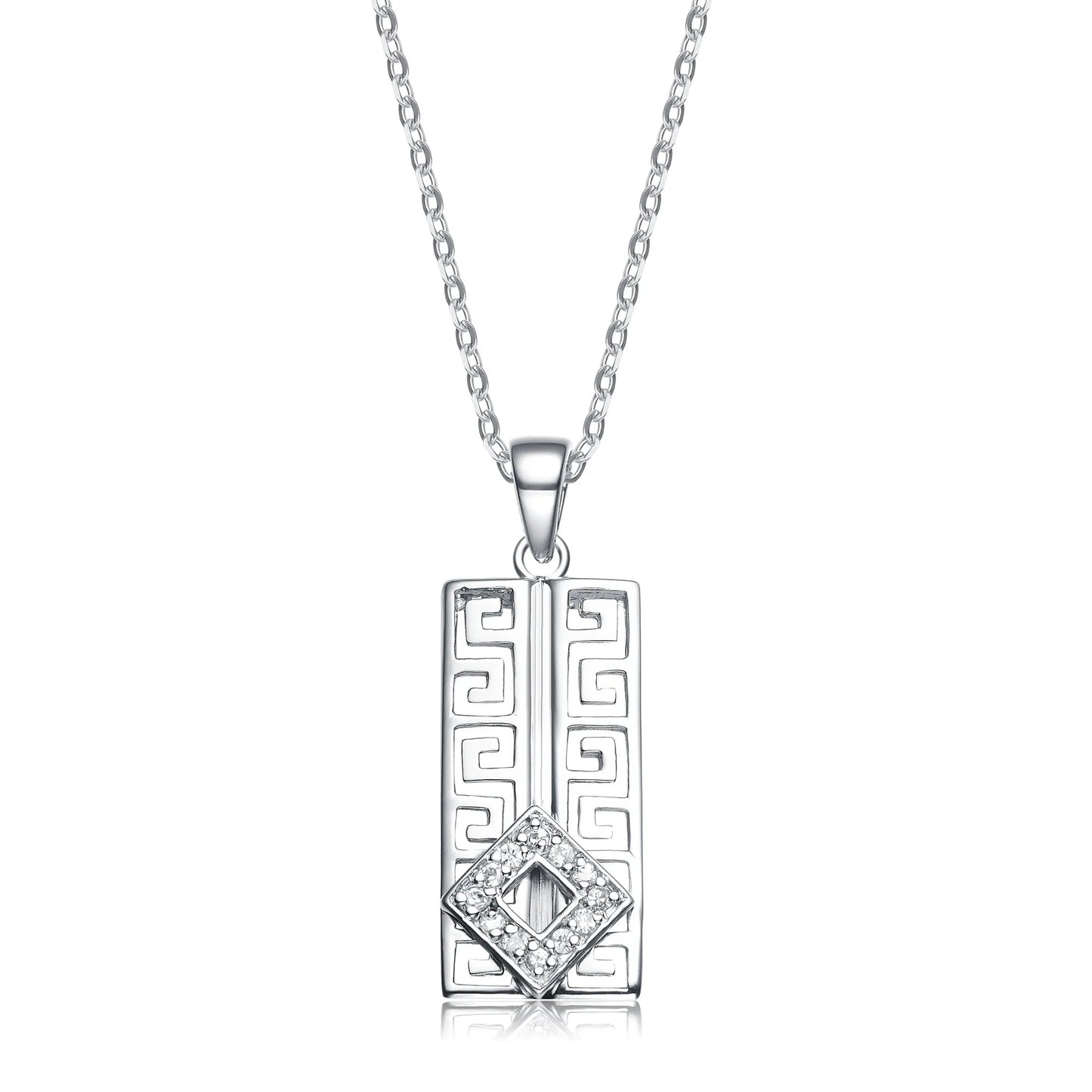 Collette Z Sterling Silver White Cubic Zirconia Pendant