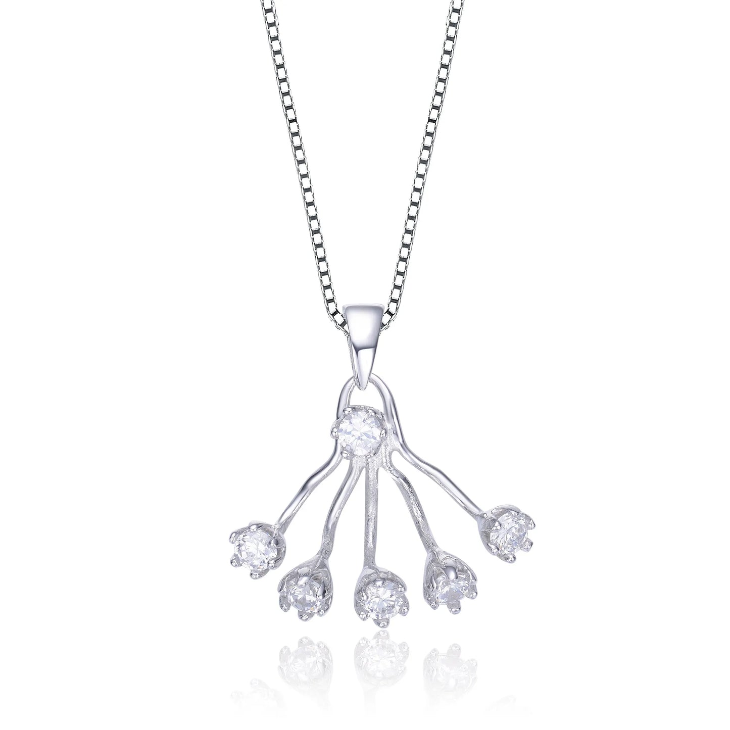 Collette Z Sterling Silver White Cubic Zirconia Pendant