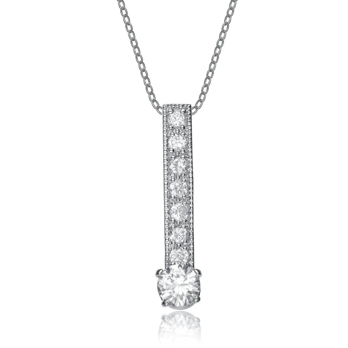 Collette Z Sterling Silver White Cubic Zirconia Pendant