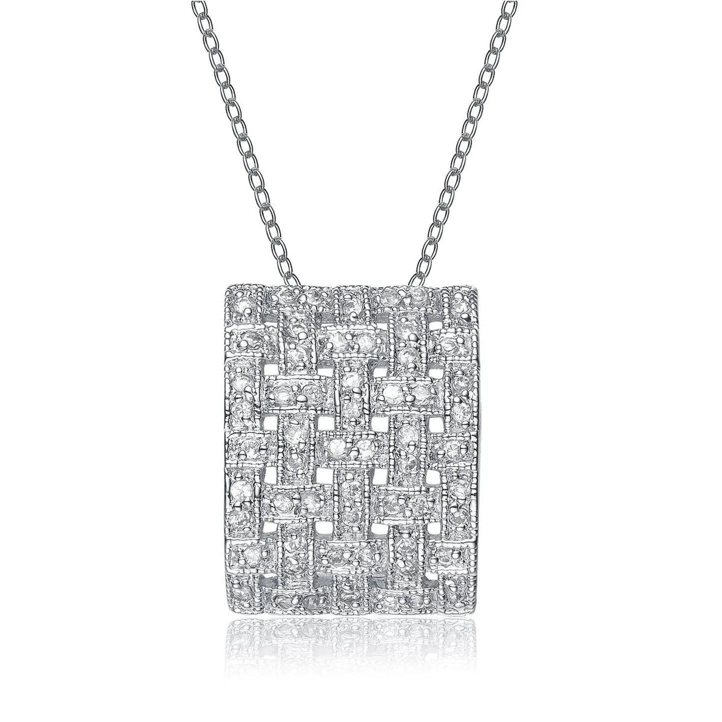 Collette Z Sterling Silver White Cubic Zirconia Pendant