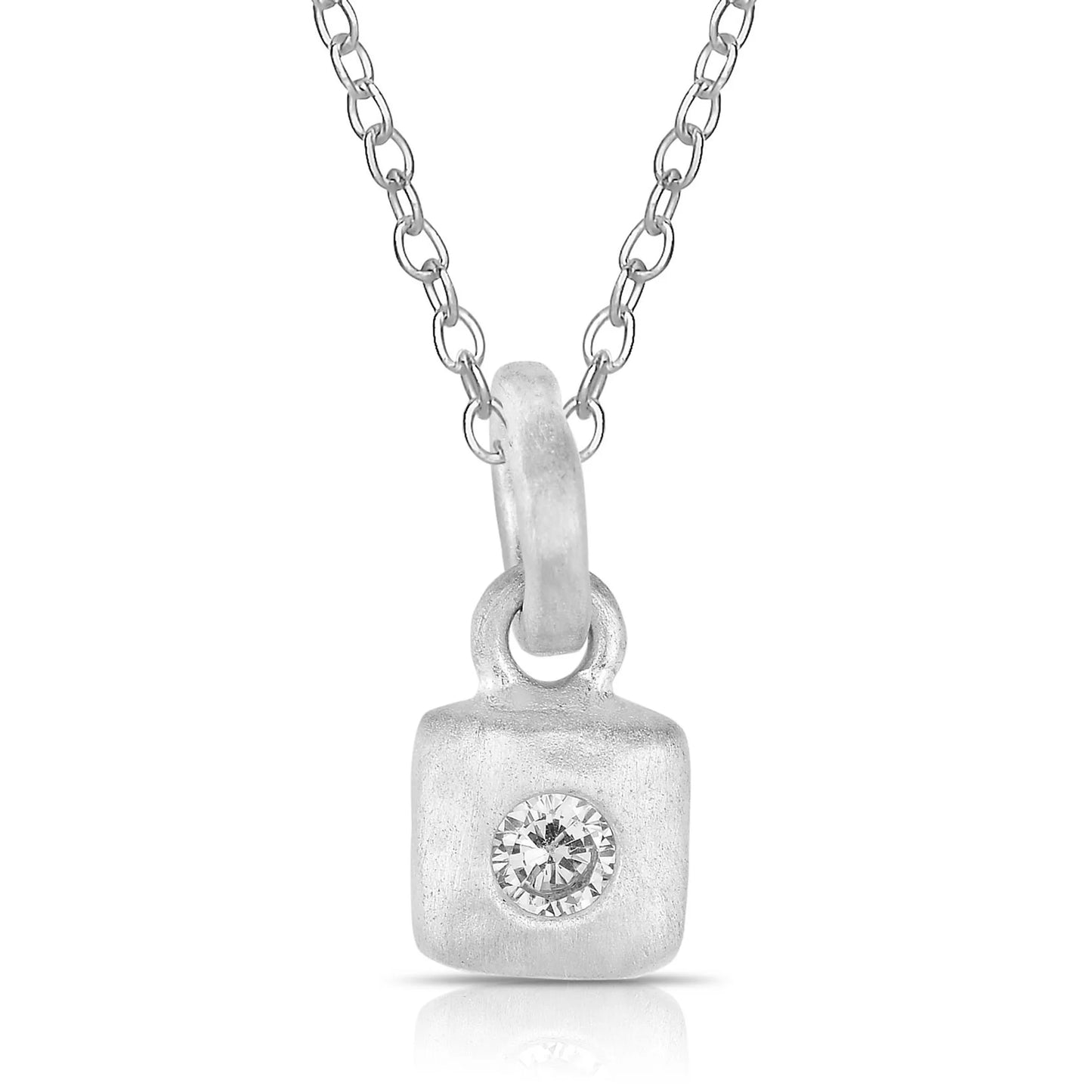 Collette Z Sterling Silver White Cubic Zirconia Pendant