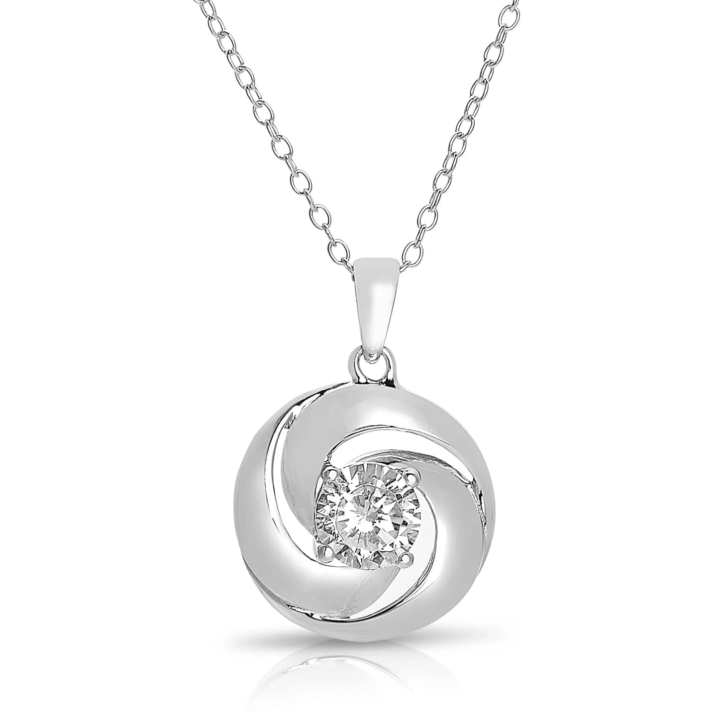 Collette Z Sterling Silver White Cubic Zirconia Pendant