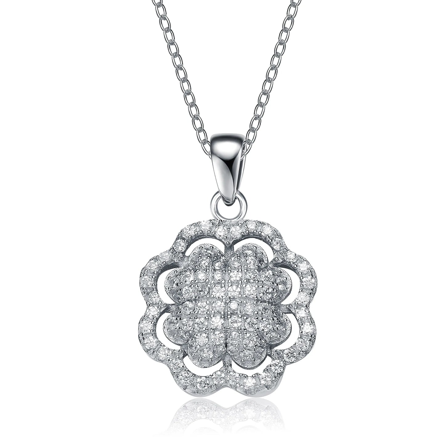 Collette Z Sterling Silver White Cubic Zirconia Pendant