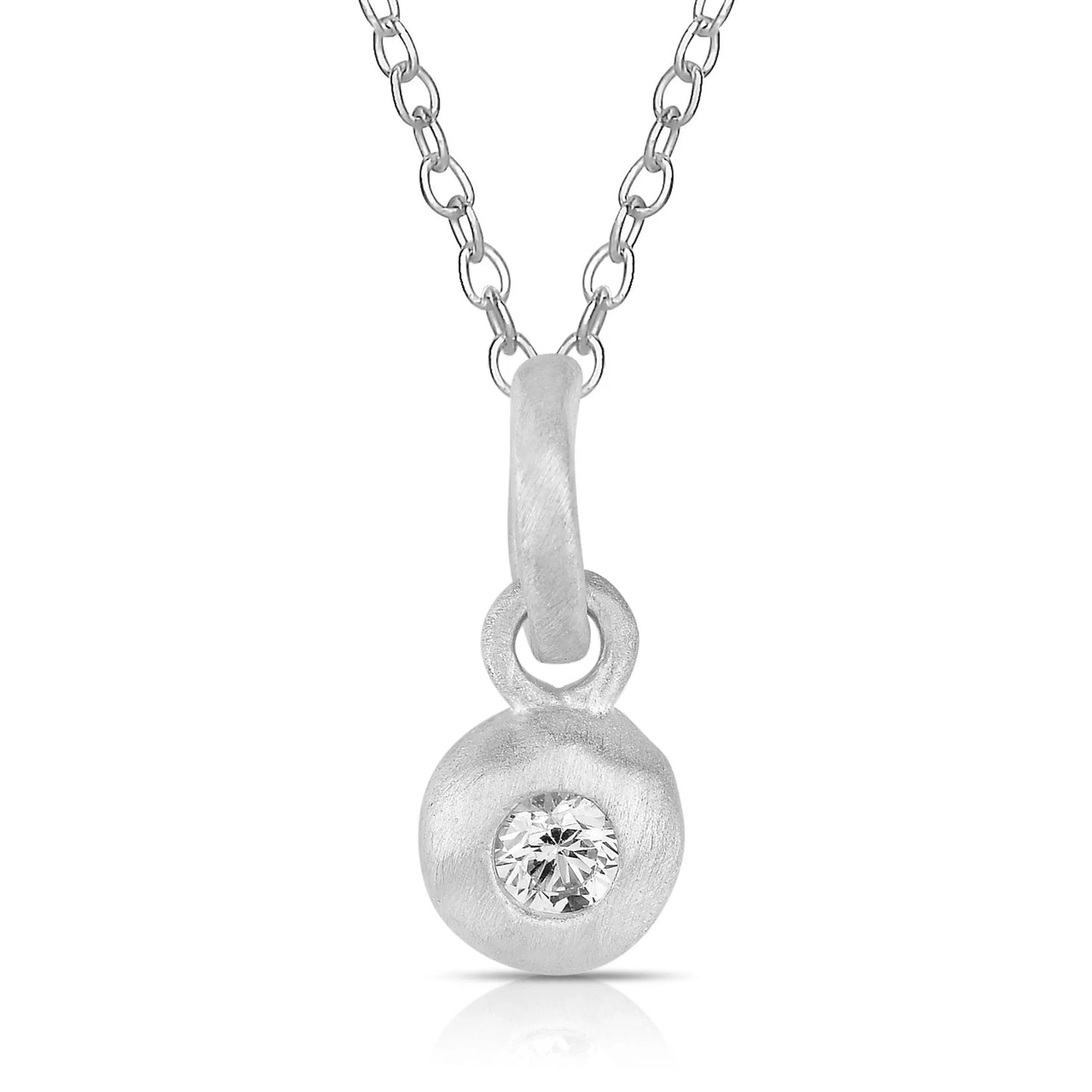 Collette Z Sterling Silver White Cubic Zirconia Pendant