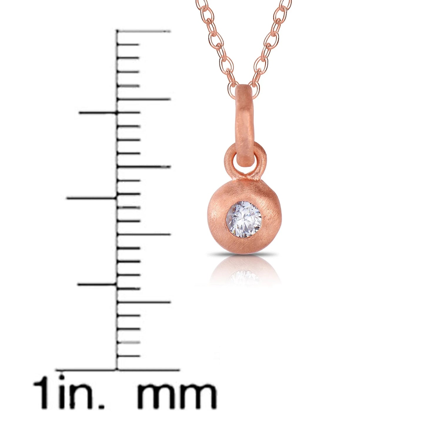 Collette Z Sterling Silver White Cubic Zirconia Pendant