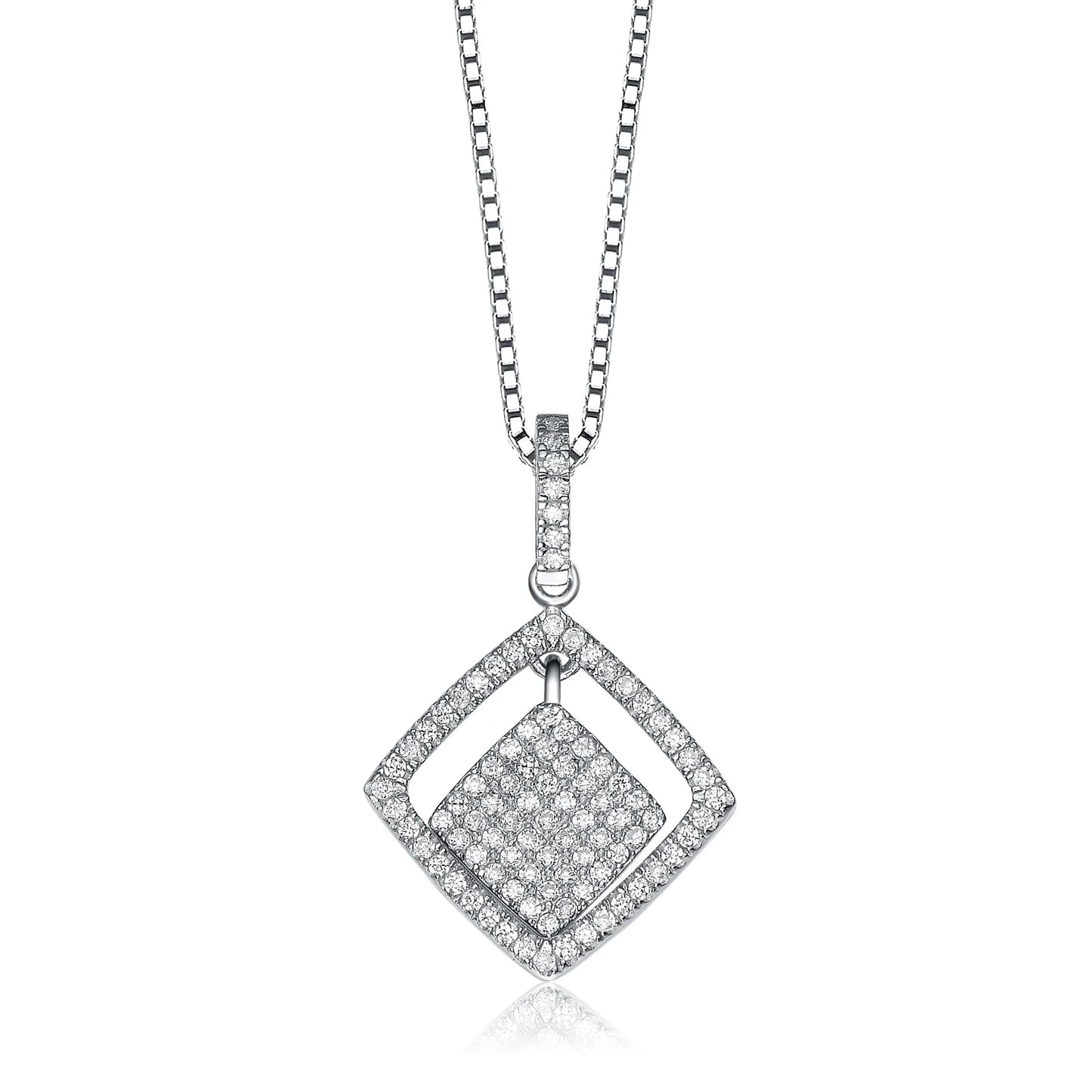 Collette Z Sterling Silver White Cubic Zirconia Pendant