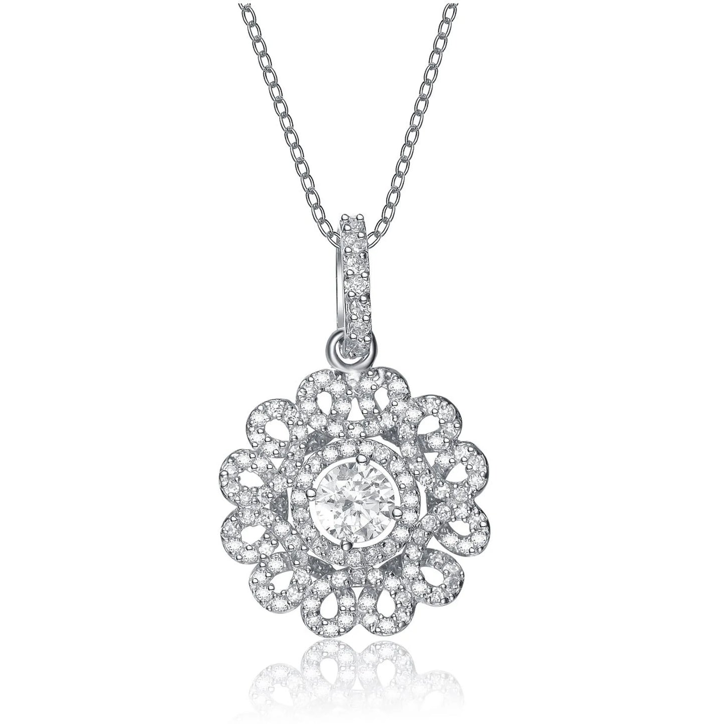 Collette Z Sterling Silver White Cubic Zirconia Pendant