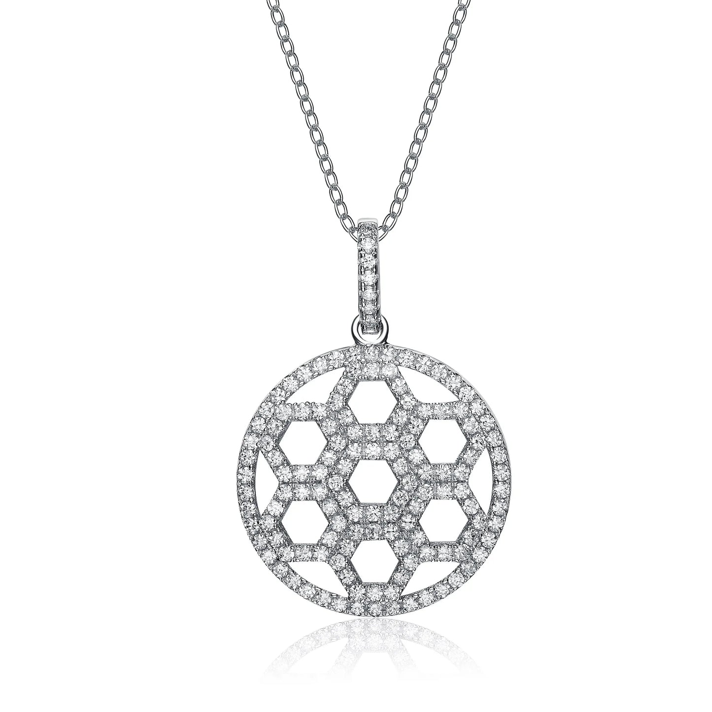 Collette Z Sterling Silver White Cubic Zirconia Pendant