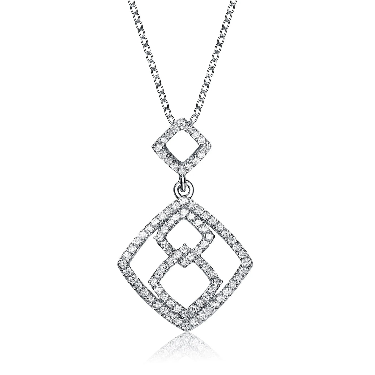 Collette Z Sterling Silver White Cubic Zirconia Pendant