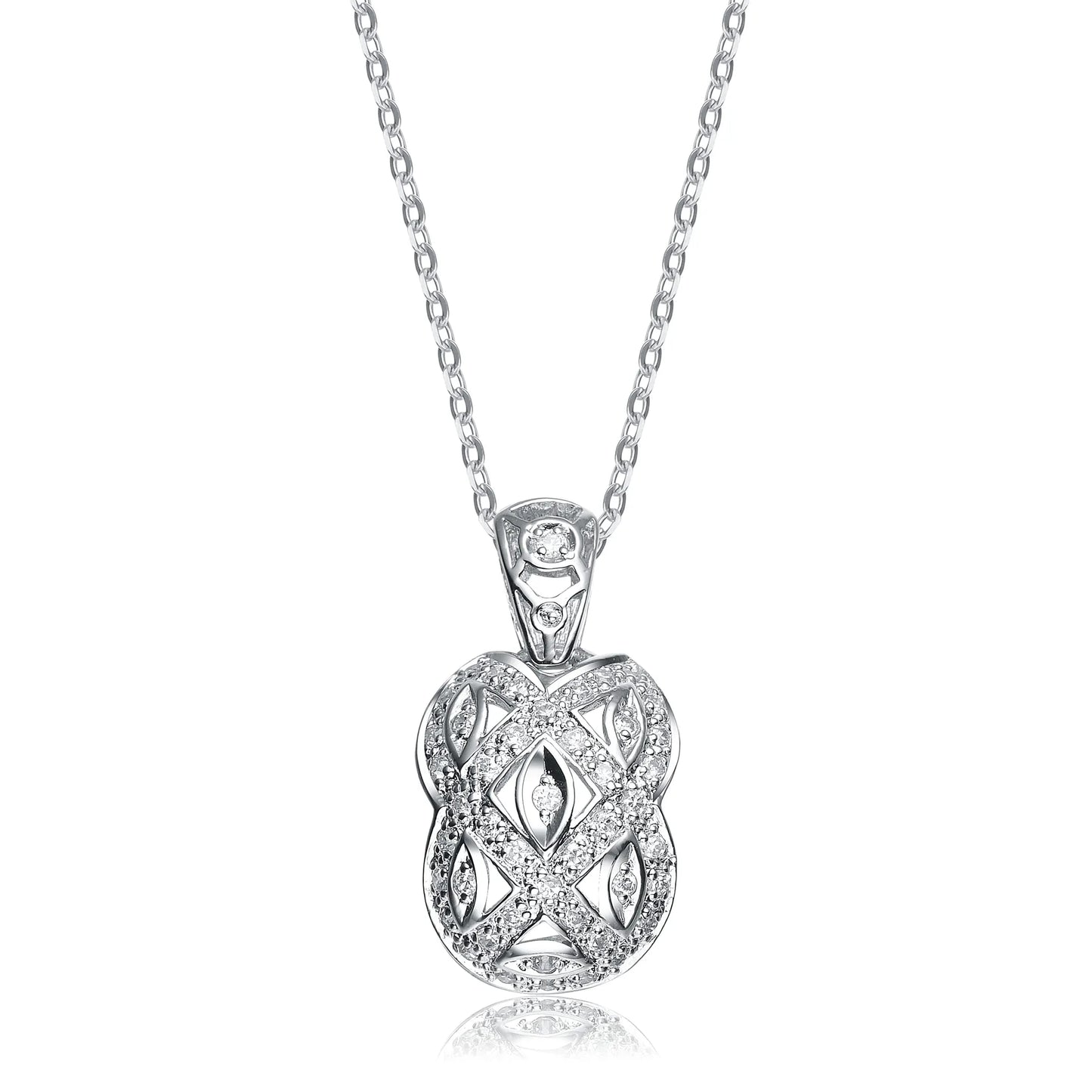 Collette Z Sterling Silver White Cubic Zirconia Pendant