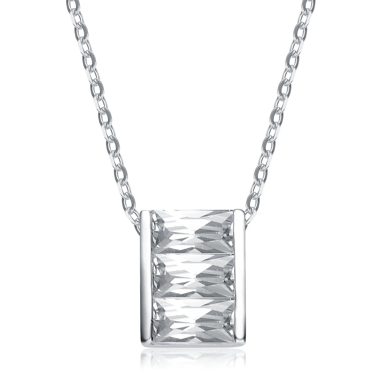 Collette Z Sterling Silver White Cubic Zirconia Pendant