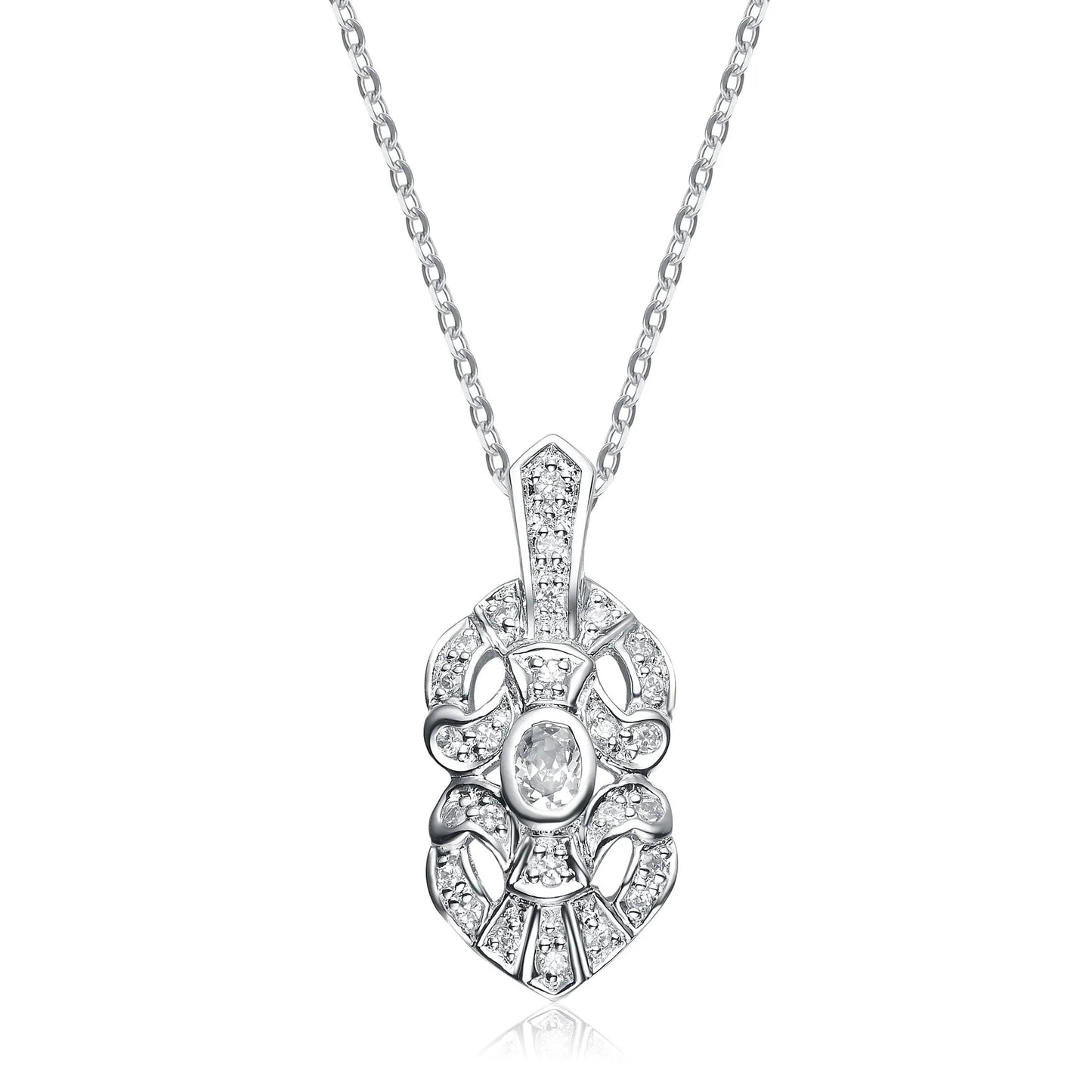 Collette Z Sterling Silver White Cubic Zirconia Pendant
