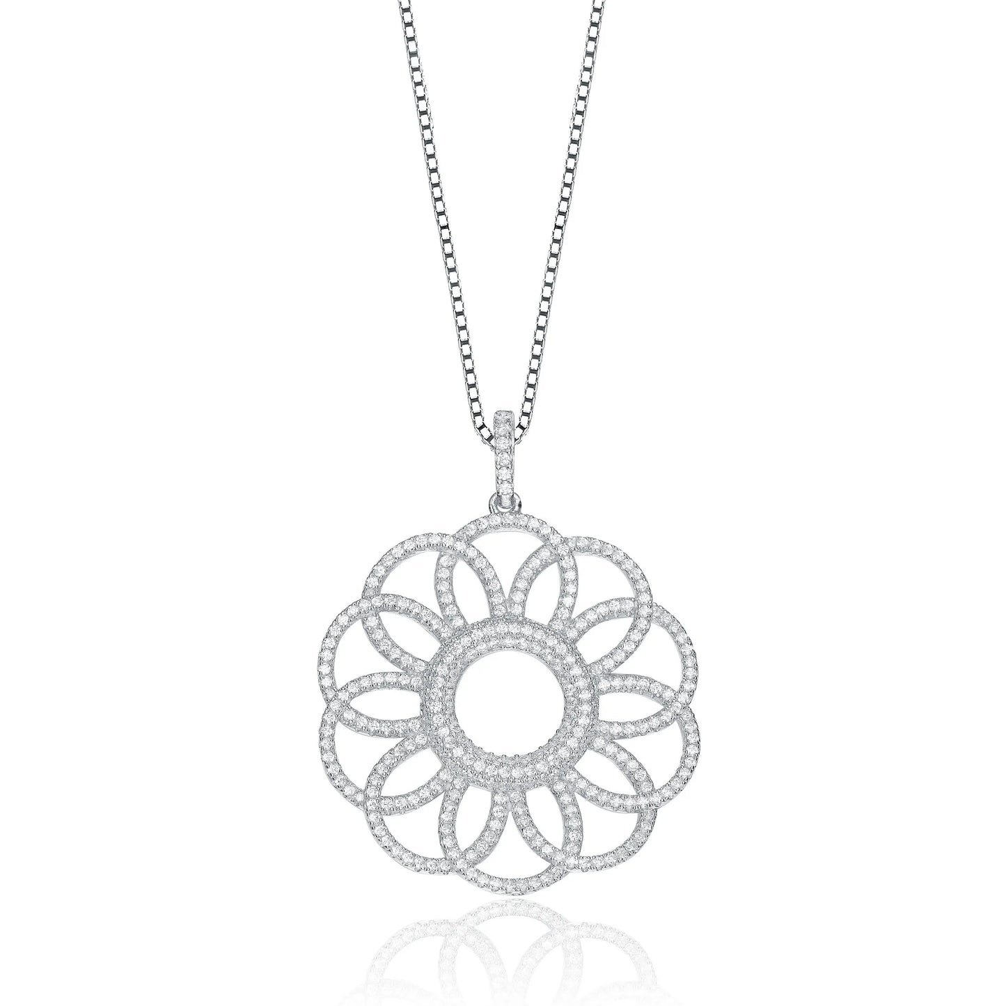 Collette Z Sterling Silver White Cubic Zirconia Pendant