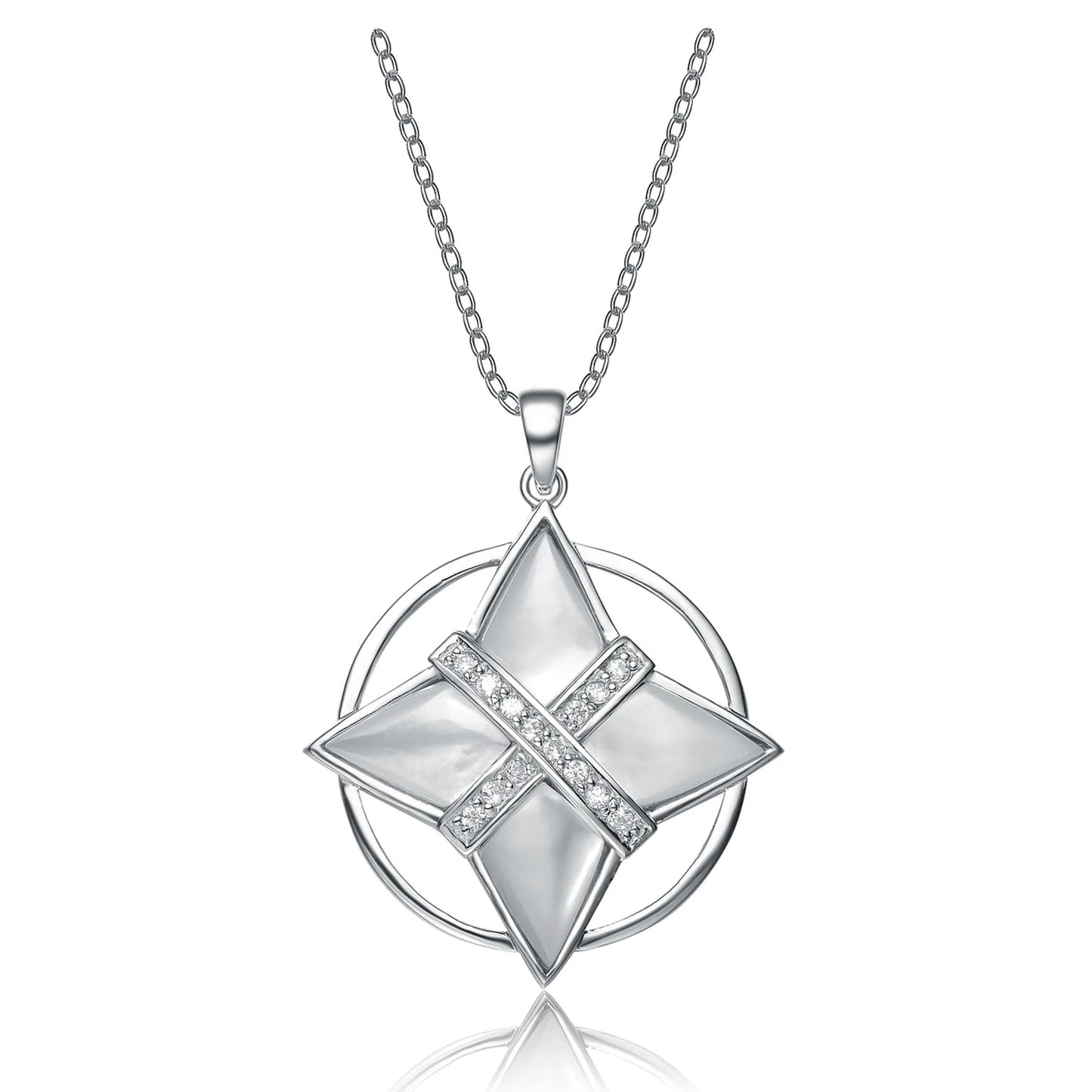 Collette Z Sterling Silver White Cubic Zirconia Pendant