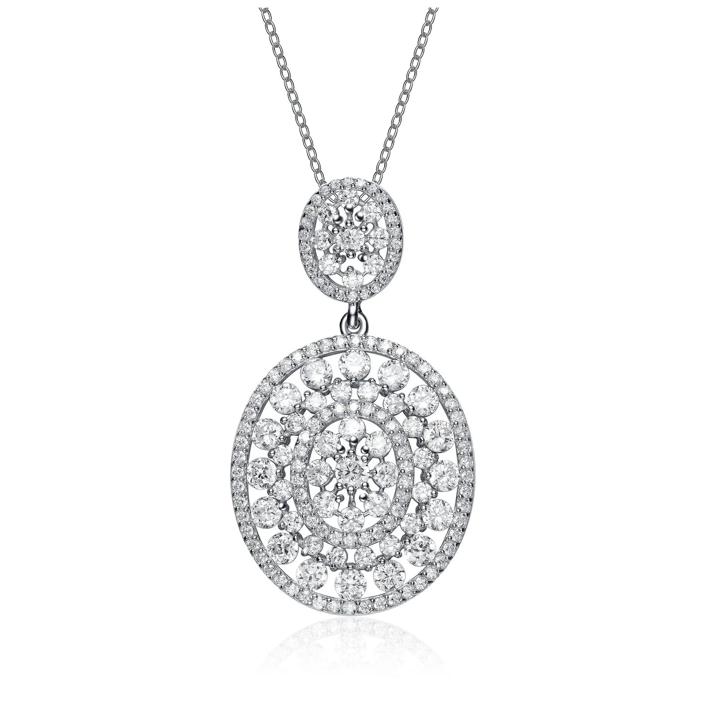 Collette Z Sterling Silver White Cubic Zirconia Pendant
