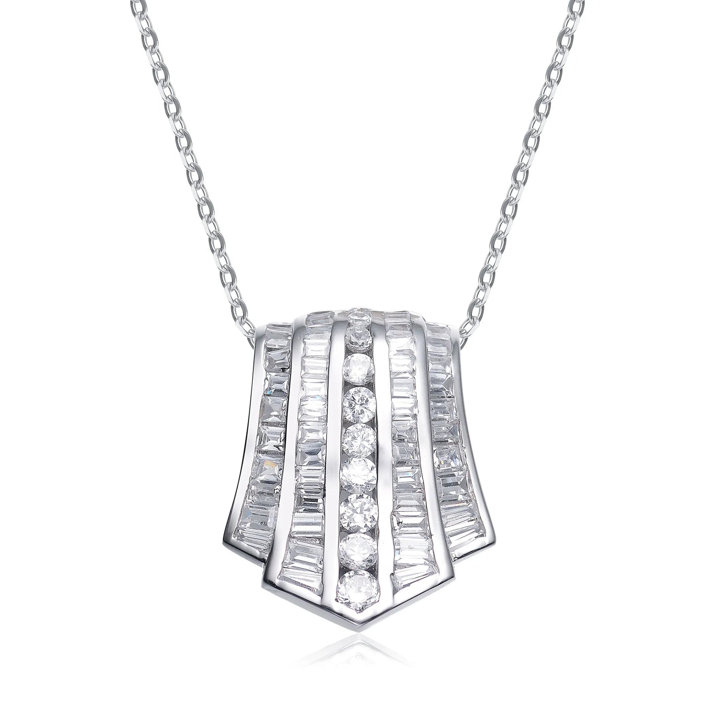 Collette Z Sterling Silver White Cubic Zirconia Pendant