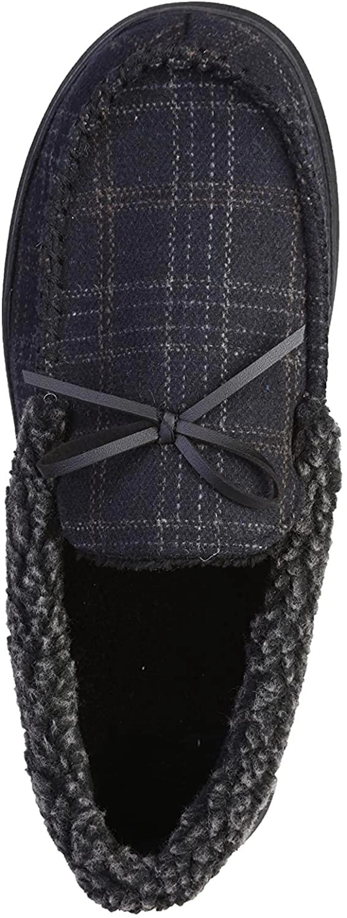 Men's Slippers Moccasin Plush Lined House Shoes