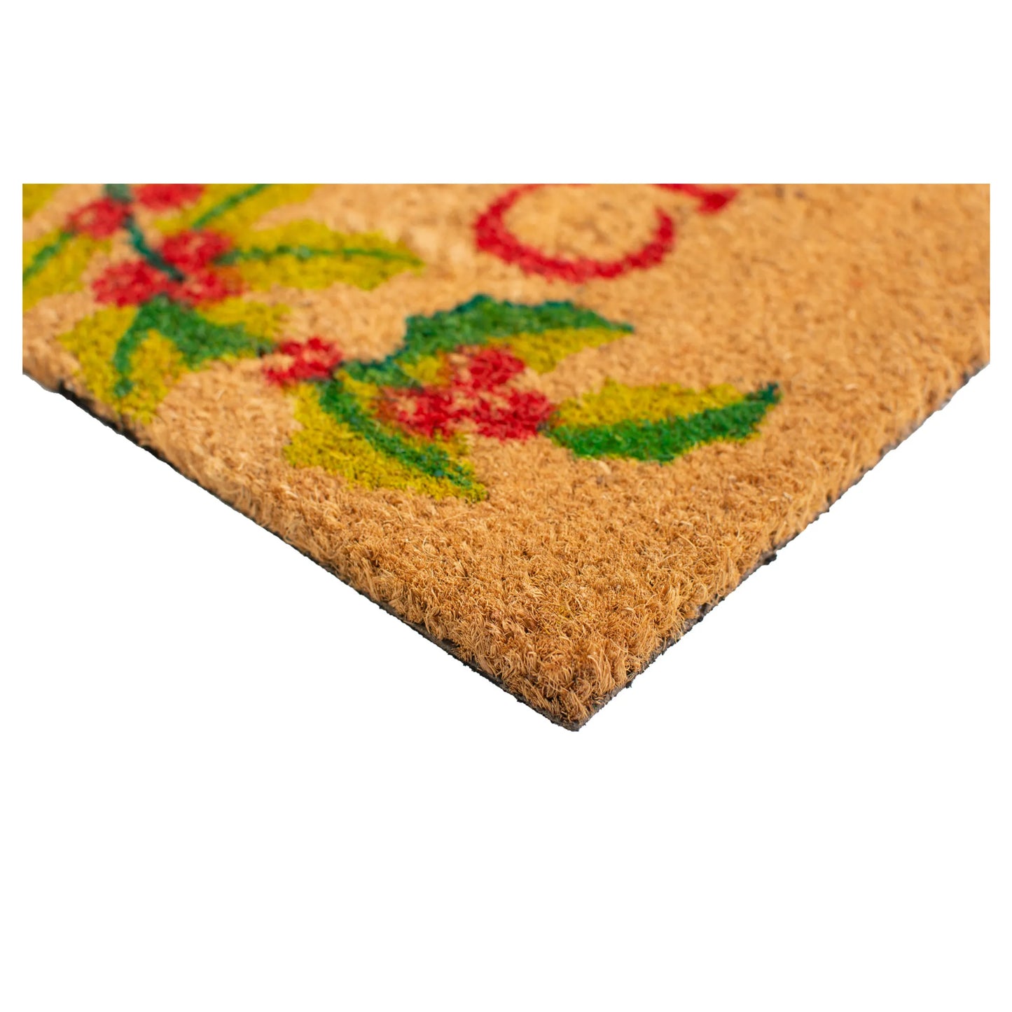 Natural Red and Green Coir Merry Christmas Outdoor Christmas Door Mat