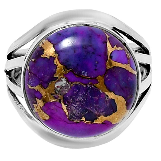 Premium Copper Purple Turquoise Ring size-7 -0