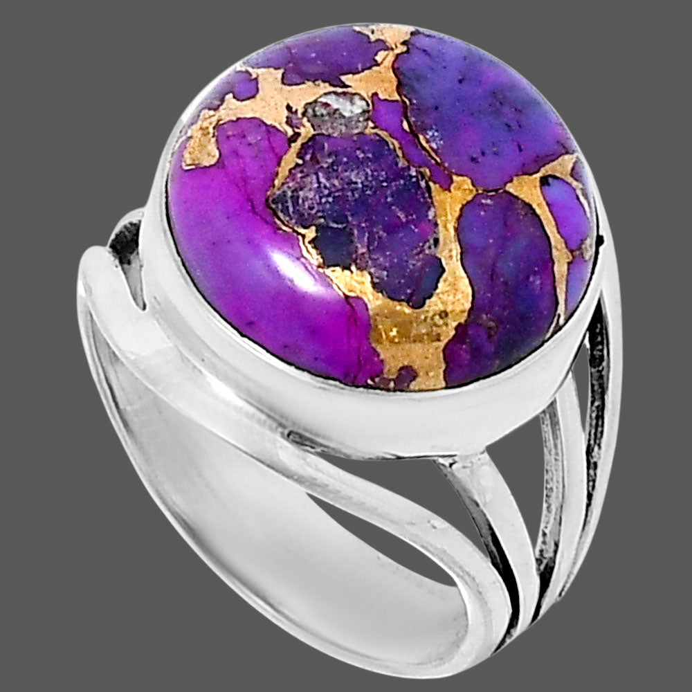 Premium Copper Purple Turquoise Ring size-7 -2