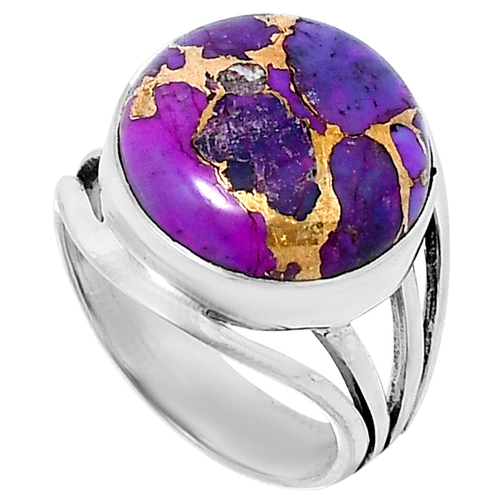 Premium Copper Purple Turquoise Ring size-7 -1