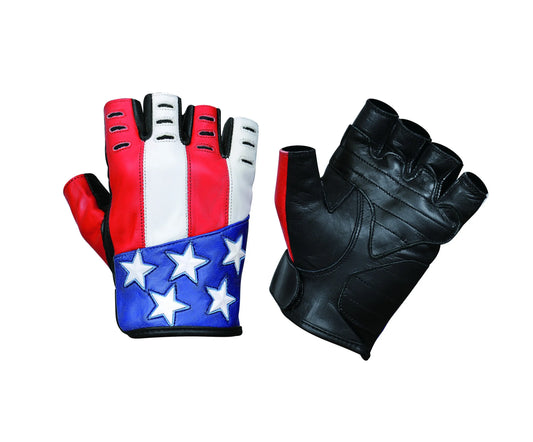 Mens Fingerless Leather Gloves