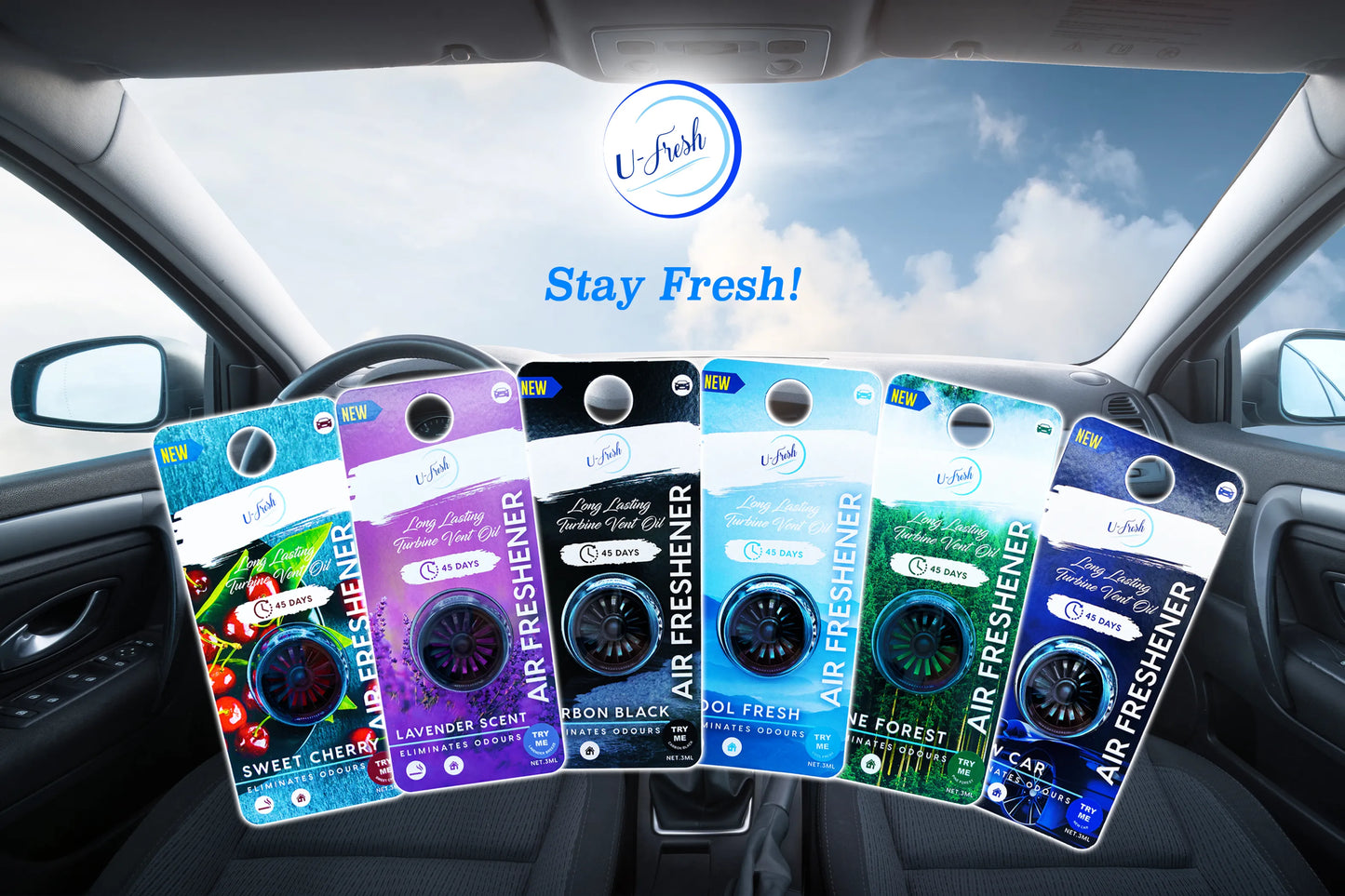 Ufresh Turbine New Car Vent Oil Car Freshener (4 ml.)