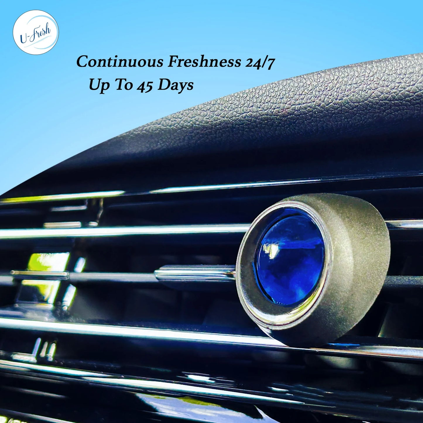 Ufresh Double Bubble Car Air Freshener & Odor Eliminator - White Sand