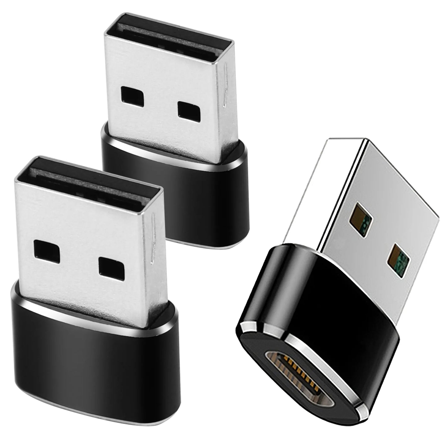 3 Packs USB C Type-C Female to USB Type A Male Port