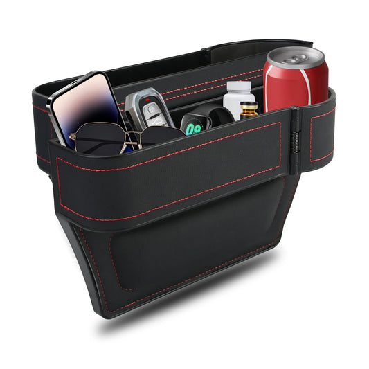 2 Packs Car Seat Gap Filler Organizer Universal Leather